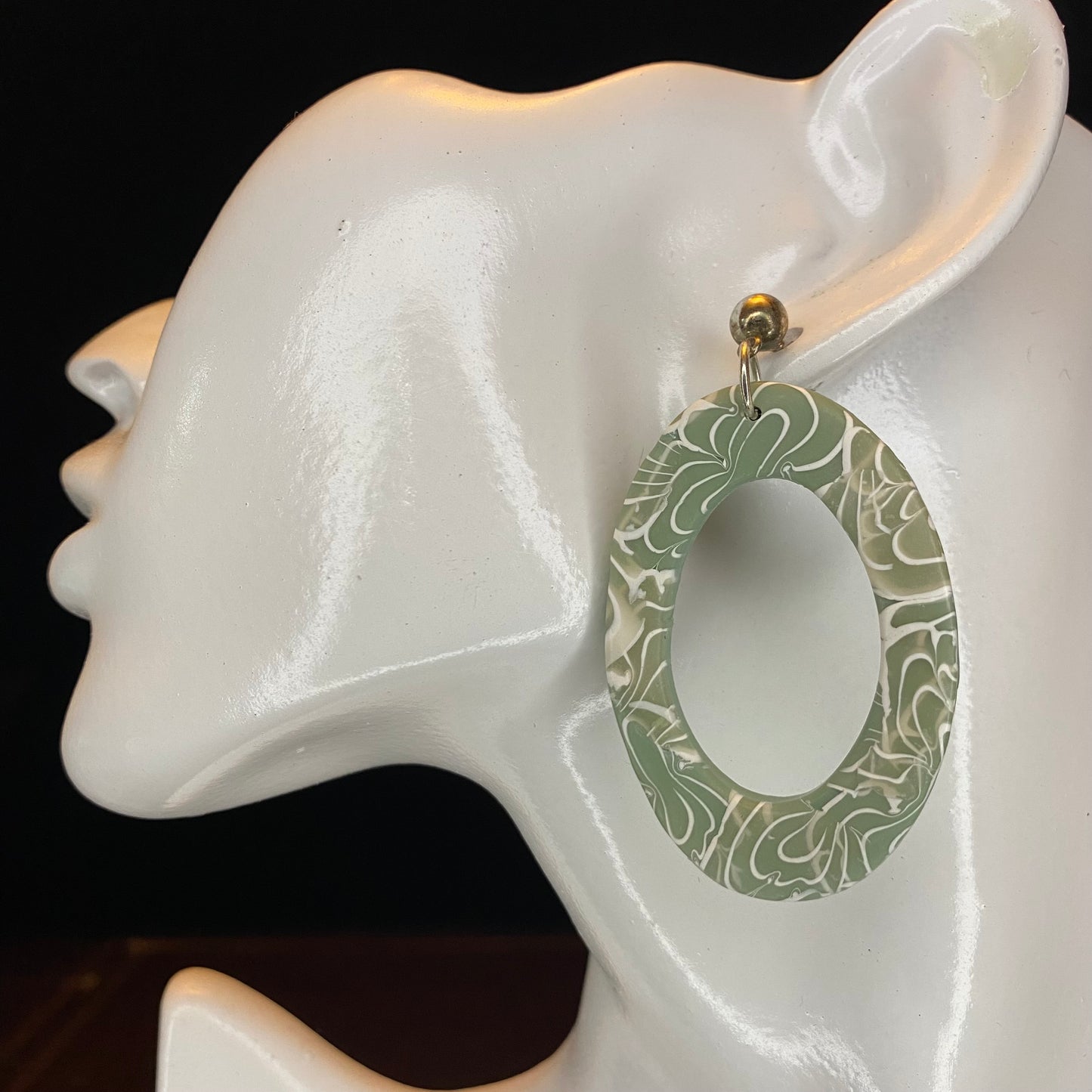 Celadon Flower Earrings