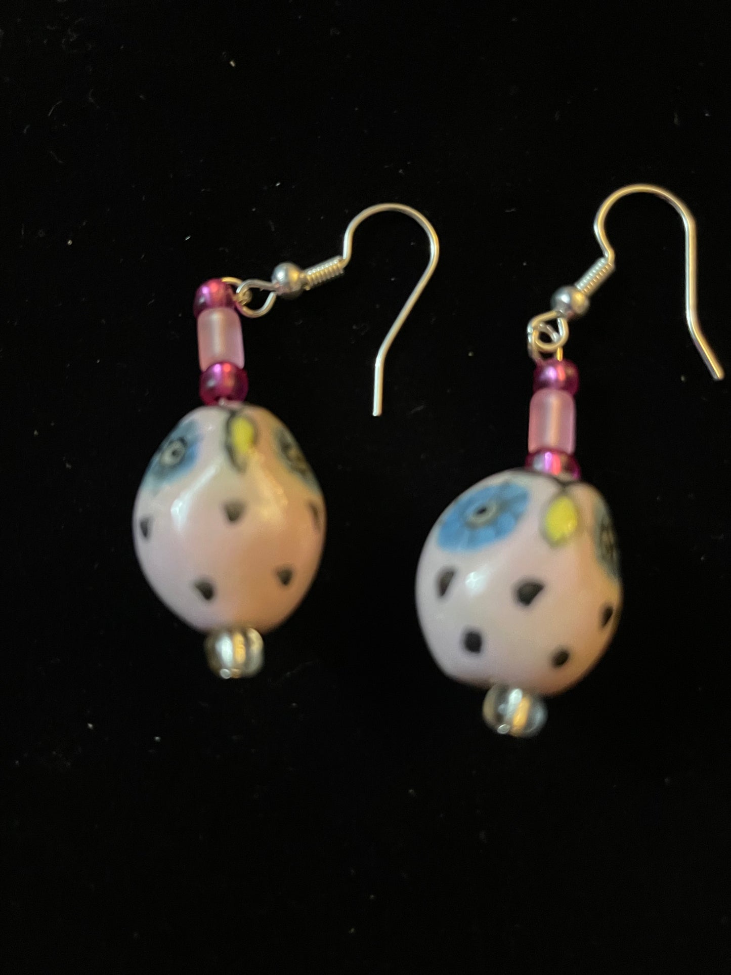 Ceramic owl earrings