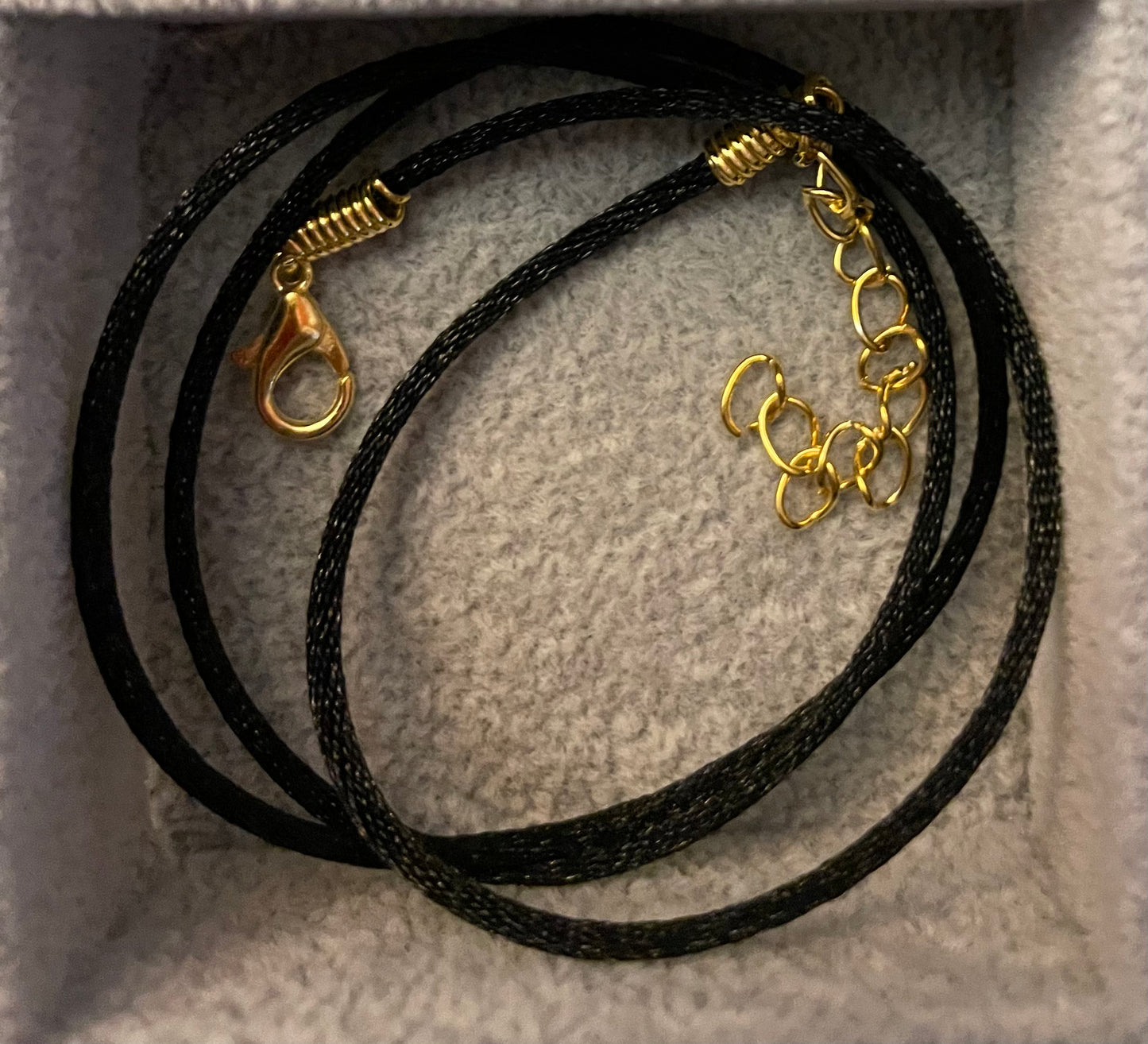 Black silk necklace cords