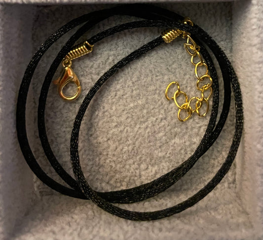 Black silk necklace cords