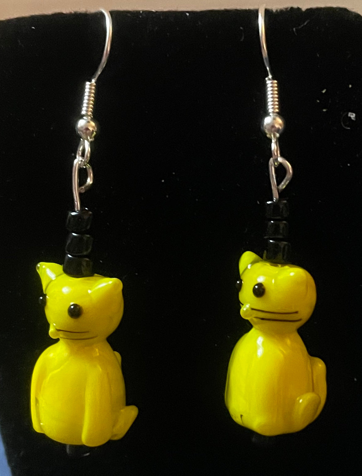 Ceramic cat earrings