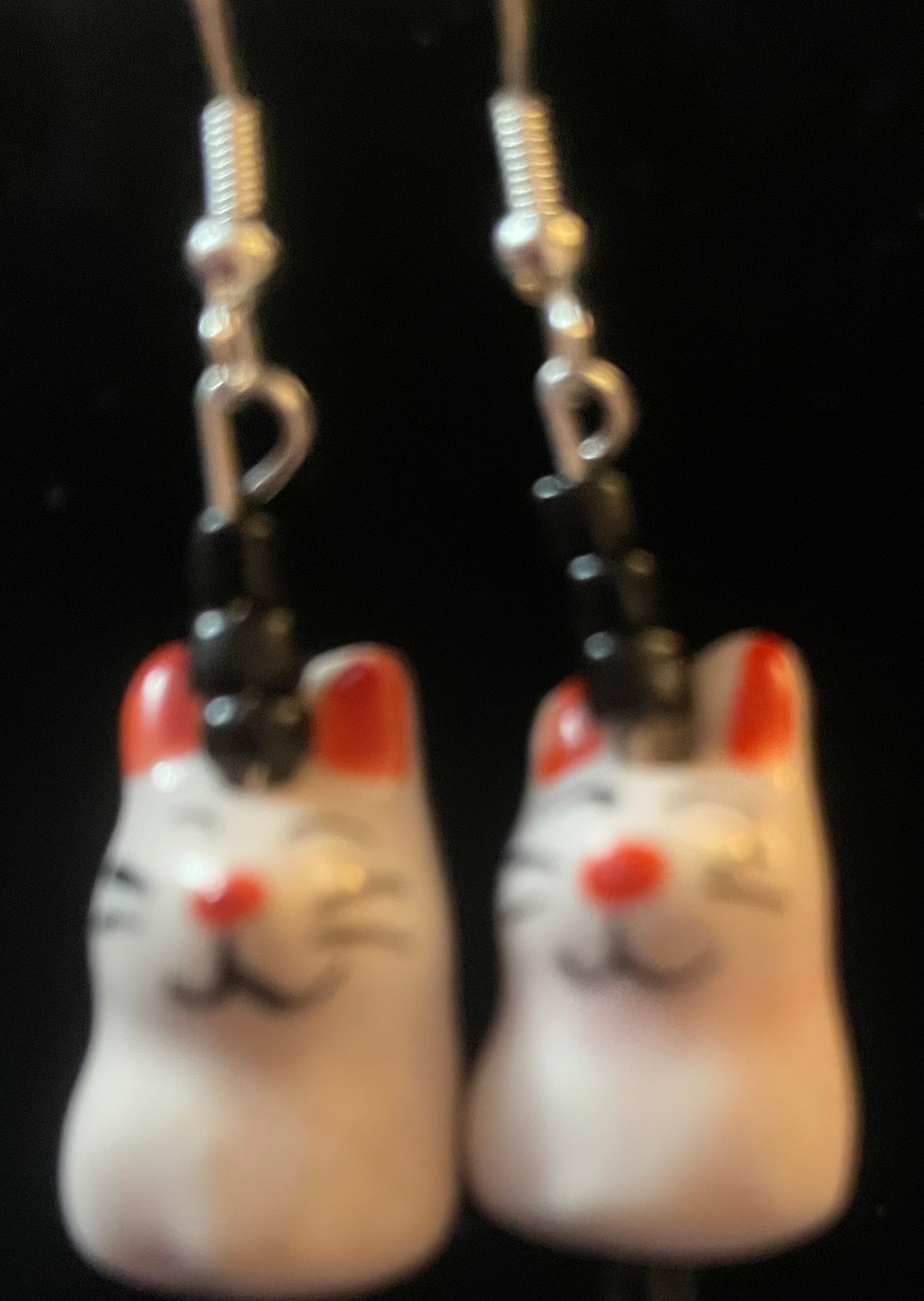 Ceramic bunny earrings