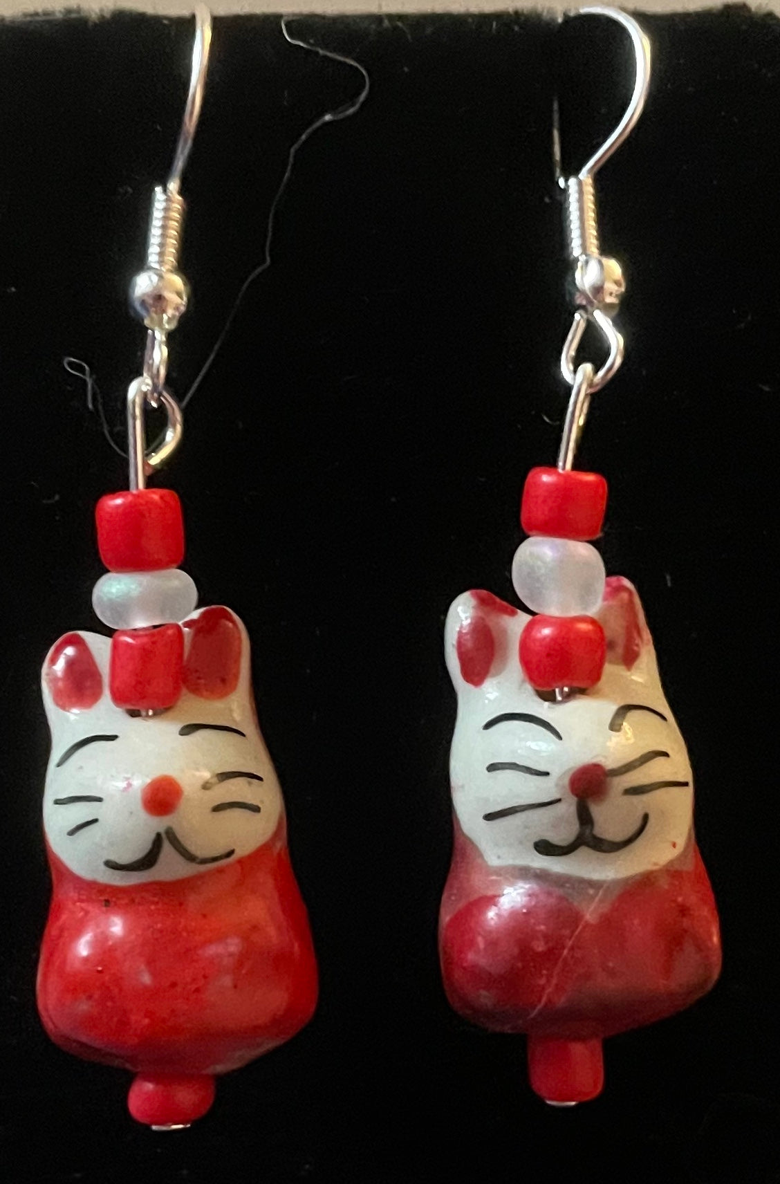 Ceramic bunny earrings