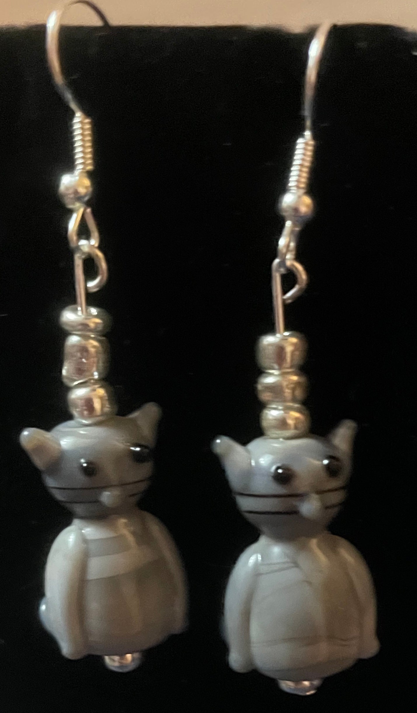 Ceramic cat earrings