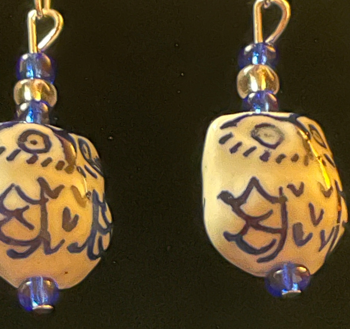 Ceramic owl earrings