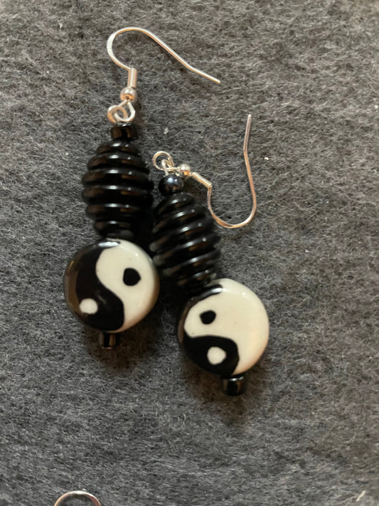 Ying yang earrings