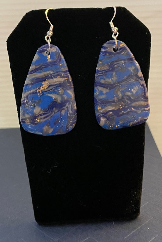 Royal faux labradorite earrings