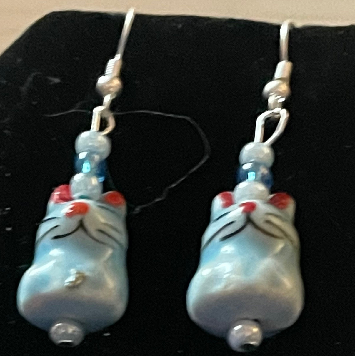 Ceramic bunny earrings