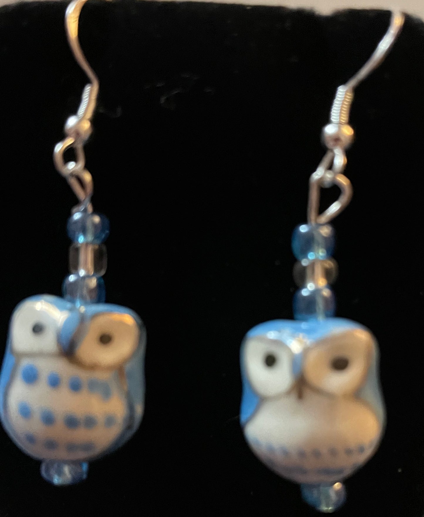 Ceramic owl earrings