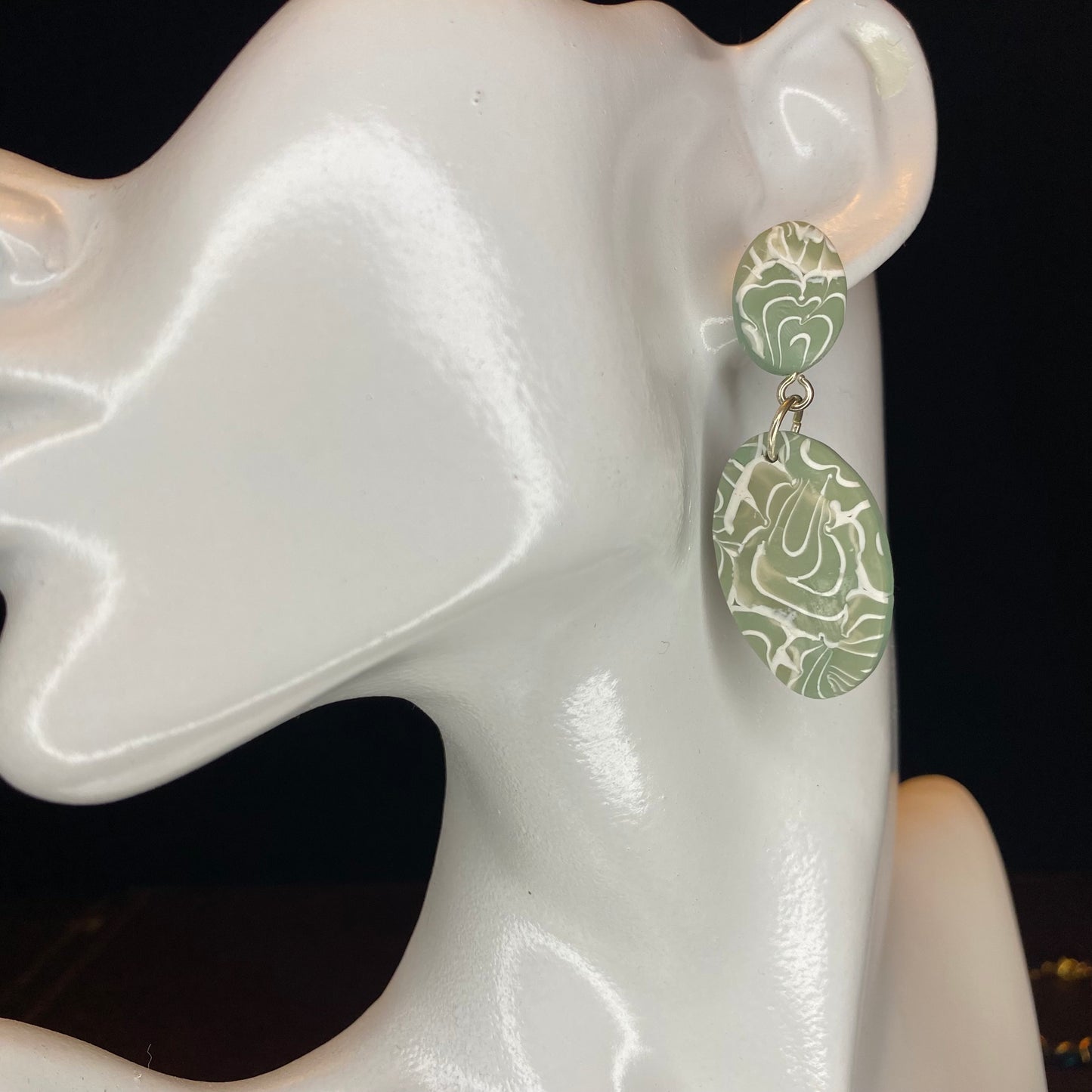 Celadon Flower Earrings