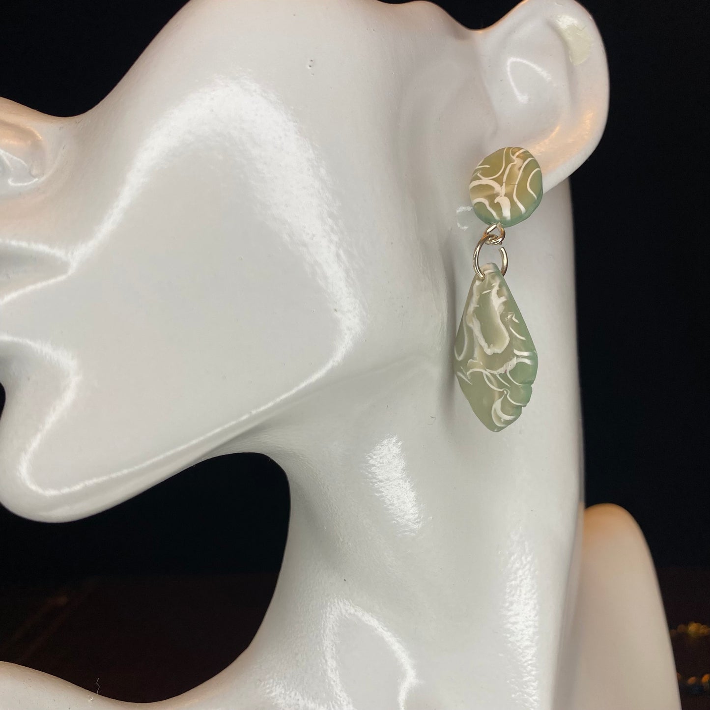 Celadon Flower Earrings