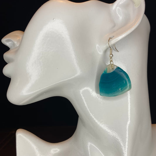 Pearlescent Rounded Triangle Earrings