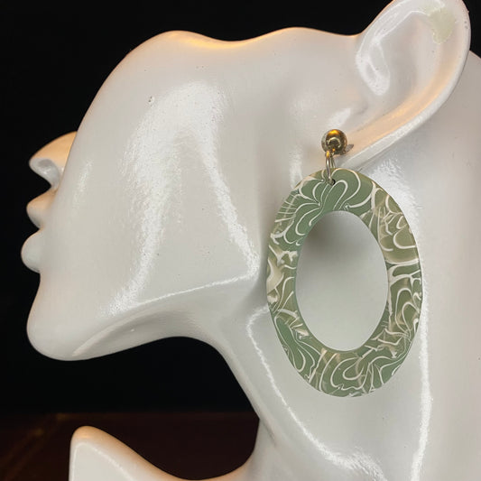 Celadon Flower Earrings