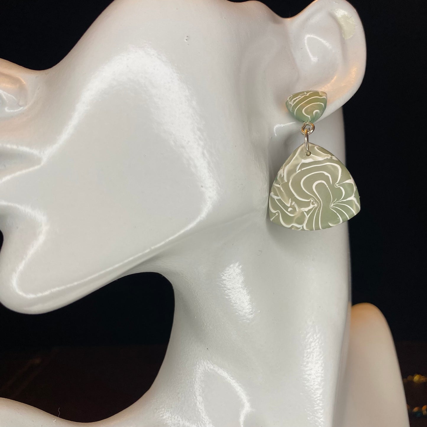 Celadon Flower Earrings