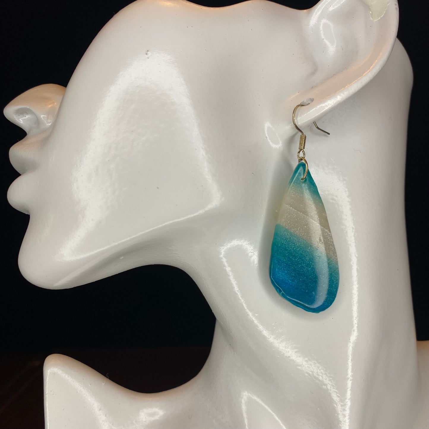 Pearlescent Rounded Triangle Earrings